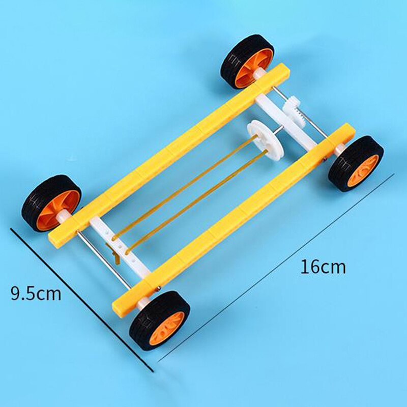 DIY Wood Pull Back Car Toy Small Production Model Rubber Band Pull Back Car Toy DIY Materials Kit