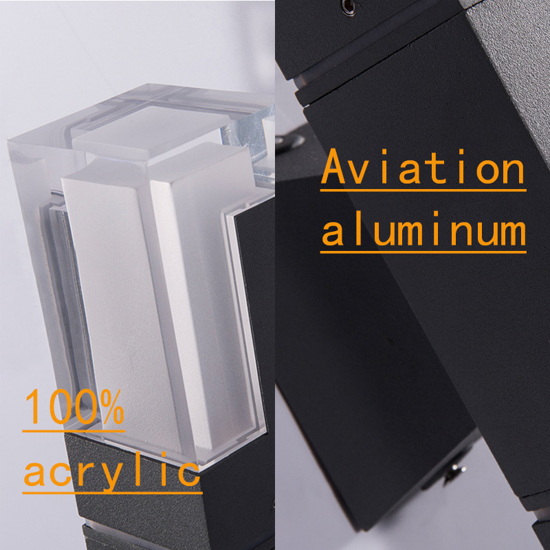 Acryl moderne eenvoudige LED-wandlamp waterdicht IP657W 14W binnen en buiten LED-wandlamp voor tuinstraatverlichting