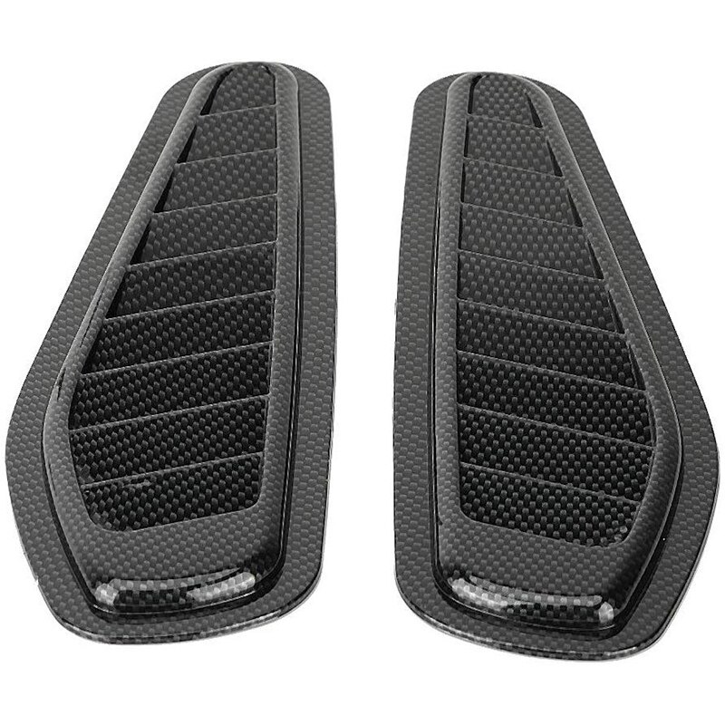 Car Air Flow Intake Cover, Car Air Flow Intake Decorative Scoop Bonnet Vent Hood Cover Universal Carbon Fiber Style Auto Car Dec: Default Title