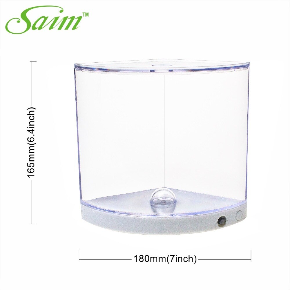 Half Moon Betta Aquarium LED Lighting Mini Tank Decoration Acrylic Aquarium Desktop Small Tanks Aquarium Bowls Fish Ornamental