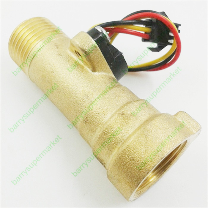 Elektroniczny przepływomierz, elektroniczny czujnik przepływu solarny podgrzewacz wody, przepływomierz wody G1/2 YF-B8 0.3-10L/M zawór magnetyczny