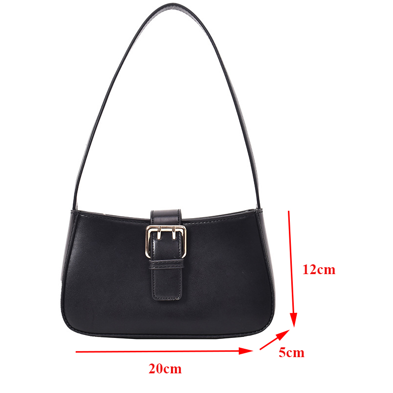 Luxury PU Leather Women Bag Vintage Handbags Baguette Shoulder Bags Casual Mini Evening Clutch Tote Female Simple