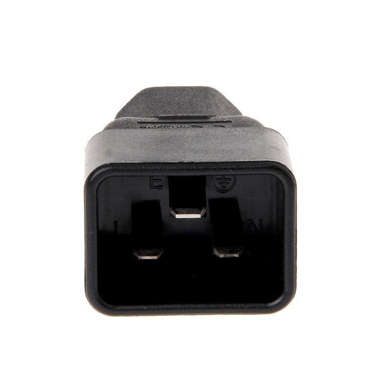 IEC 320 C20 3-Pin macho a C13 3-Pin hembra enchufe Adaptador convertidor de fuente de alimentación B85B