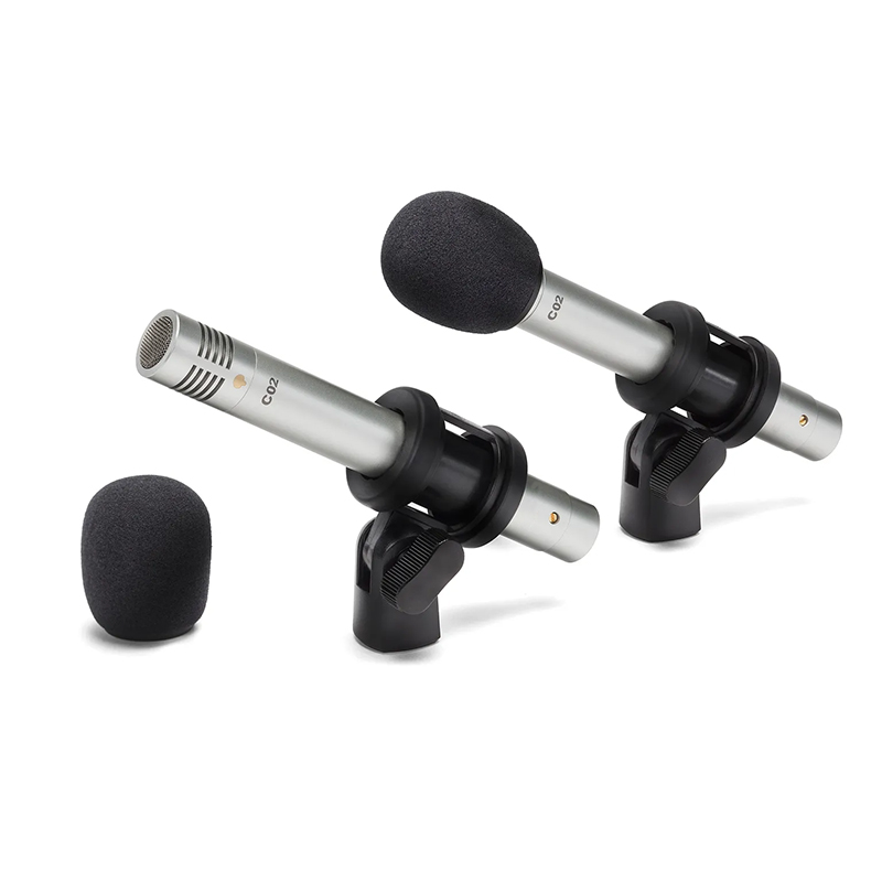 C02 condensator klein membraan ophangmicrofoon potloodtype microfoon met schokbestendige clip piano-opname c02 audio-instrument