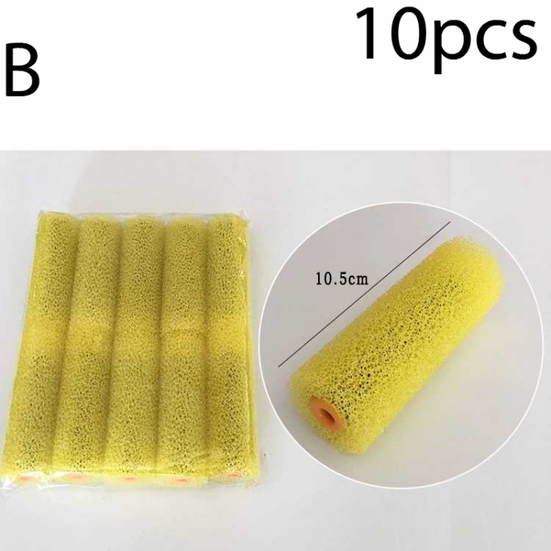 Rodillo de flores para tirar del barro, juego de pinceles profesionales de pintura de corredor, pintura de pared para casa, oficina, rollo de pintura de pared de construcción, 10 Uds.: B