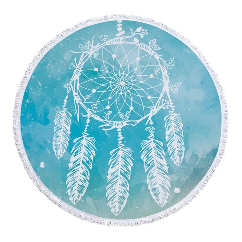 Tassels Beach Towel Beach Mat Dream catcher Printed Beach Blanket Picnic Blanket Bath Towel Bikini Cover-up: e
