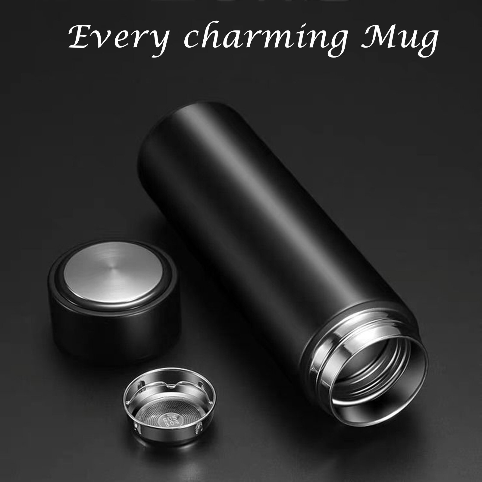 Bottle Waterproof LED Touch Screen Real-Time Water Temperature Display Water Bottle H7JP