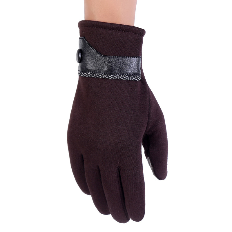 Touchscreen handsker mobiltelefon smartphone handsker køreskærm handske til mænd kvinder vinter varme handsker: E-brun