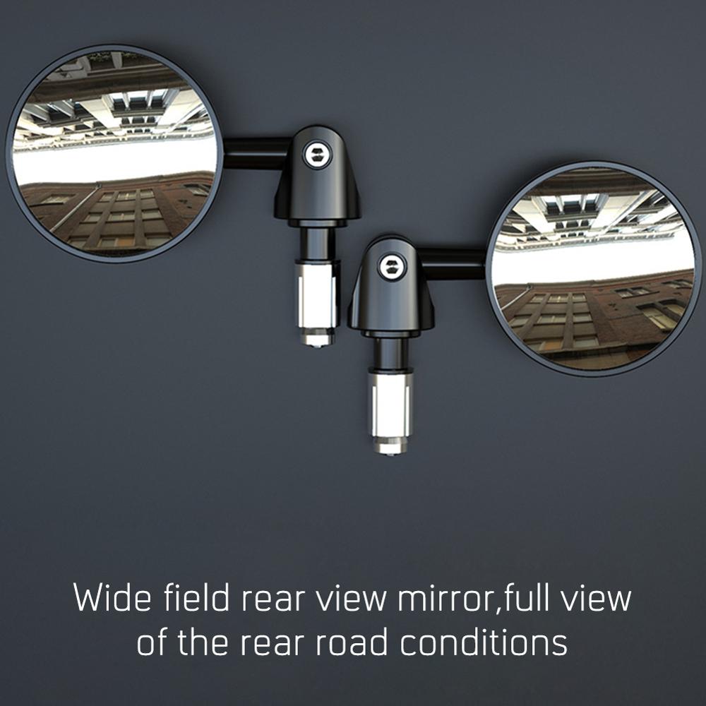 2 sztuk lusterka motocyklowe CNC aluminium widok z tyłu uchwyt bar kończyć się 7/8 "lusterka Moto lusterko wsteczne dla kawiarnia biegacz Honda Dio Yamaha