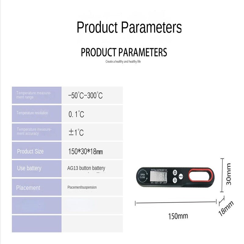 Digital Meat Thermometer Cooking Food Kitchen BBQ Probe Water Milk Oil Liquid Oven Digital Temperaure Sensor Meter Thermocouple
