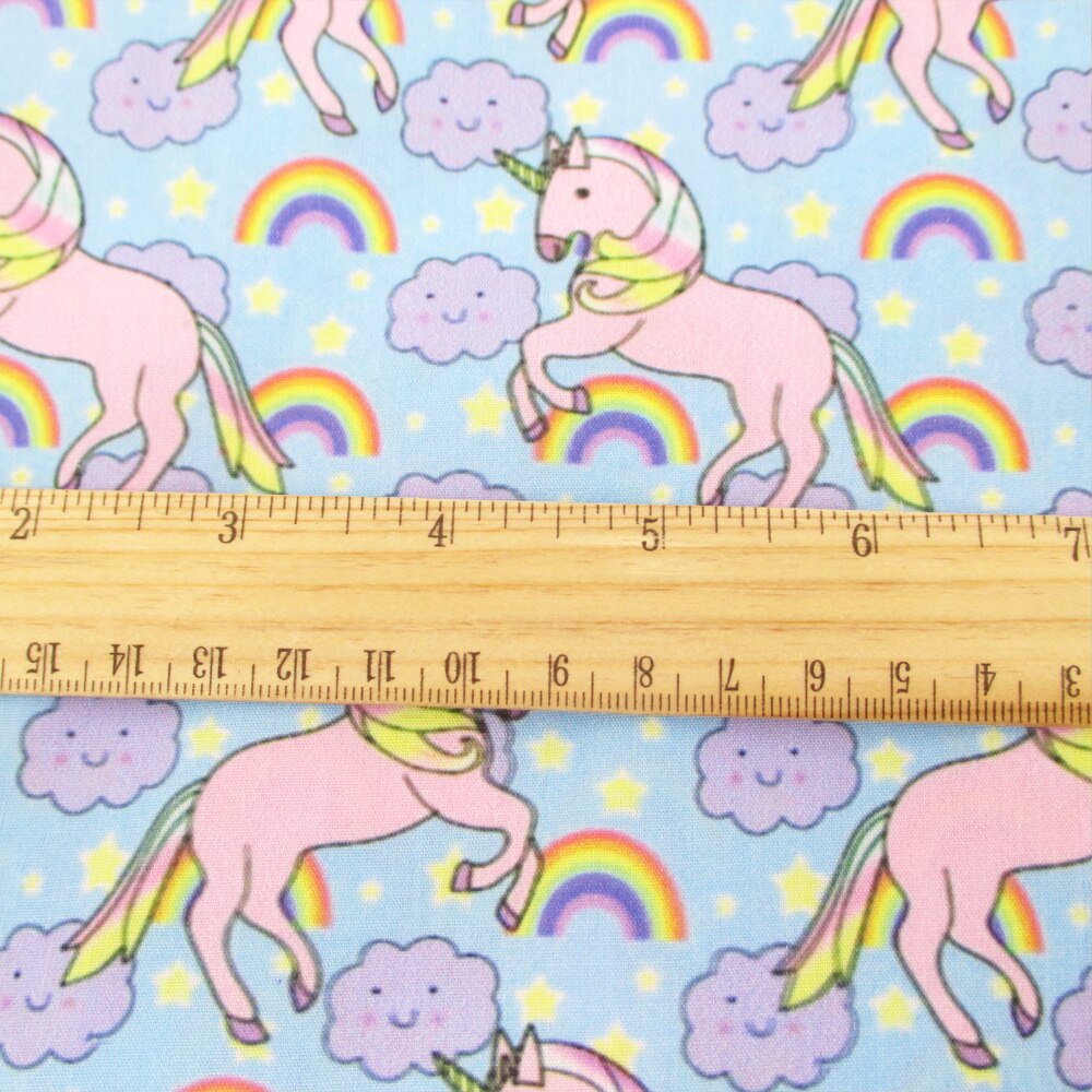 50*145cm Polyester&cotton Unicorn Printed Fabric Sewing Quilt Fabric DIY Patchwork Cloth Baby Clothes Bags Material,c8677: 1056585001