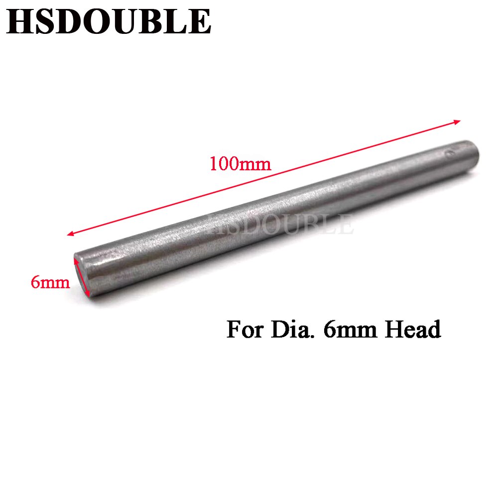 Double cap rivets setting tool single cap snap rivet punch setter hand tool Steel spike studs for leather craft garment shoe DIY: 6mm