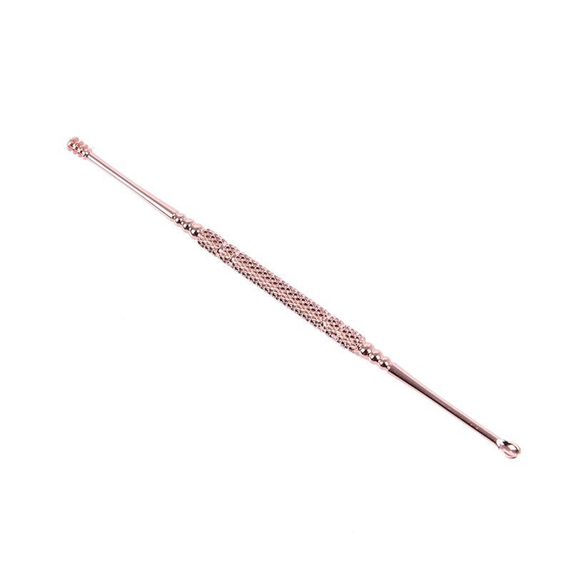 1Pc Double-Ended Rvs Spiraal Oor Pick Lepel Oor Wax Verwijderen Cleaner Ear Care Beauty Tool Draagbare: RG
