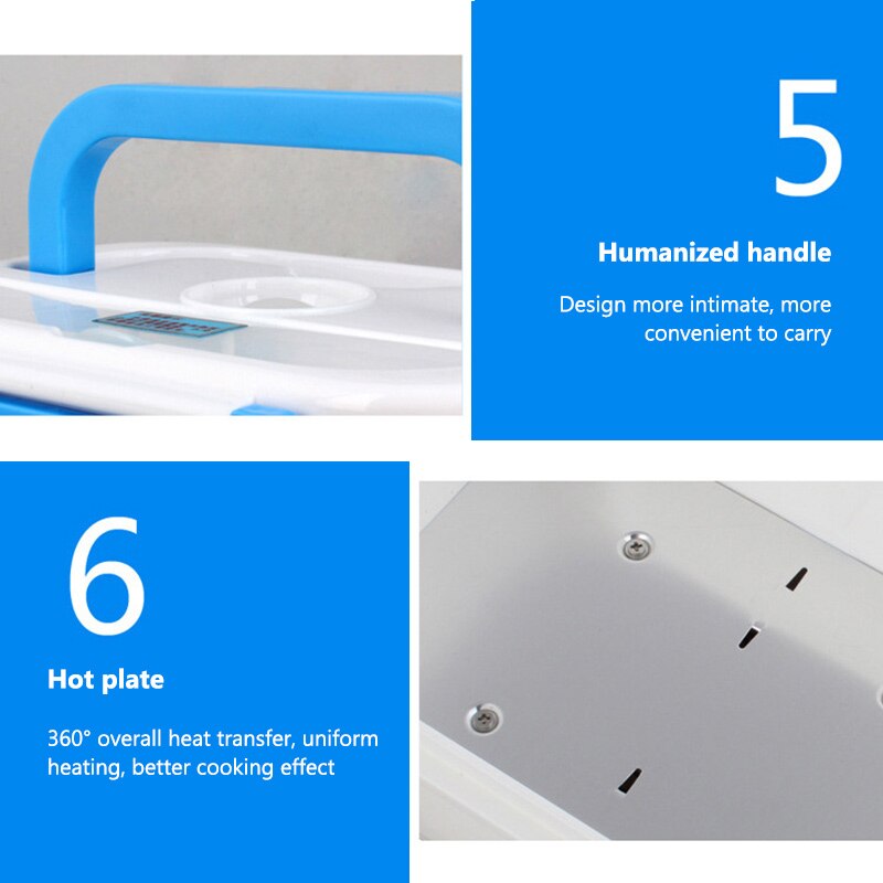 Portable Electric Heated Heating Lunch Box Bento Travel Food Warmer Food Container EU Plug