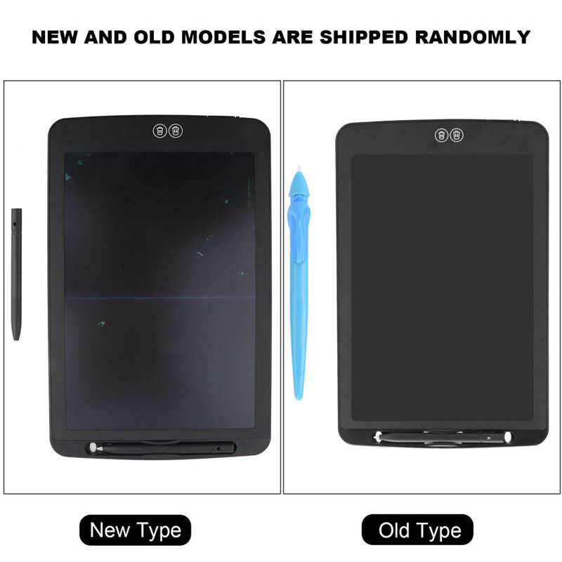 12inch LCD Writing Tablet Split Screen Electronic Drawing Board Ruler Mouse Pad flexible LCD screen Handwriting Tablet Black