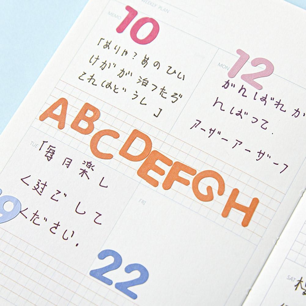 Korean 2pcs Number Digital Sticker Letter Alphabet Stickers Notebook Planner Stationery Scrapbooking Cute Journaling Decora Y1S0