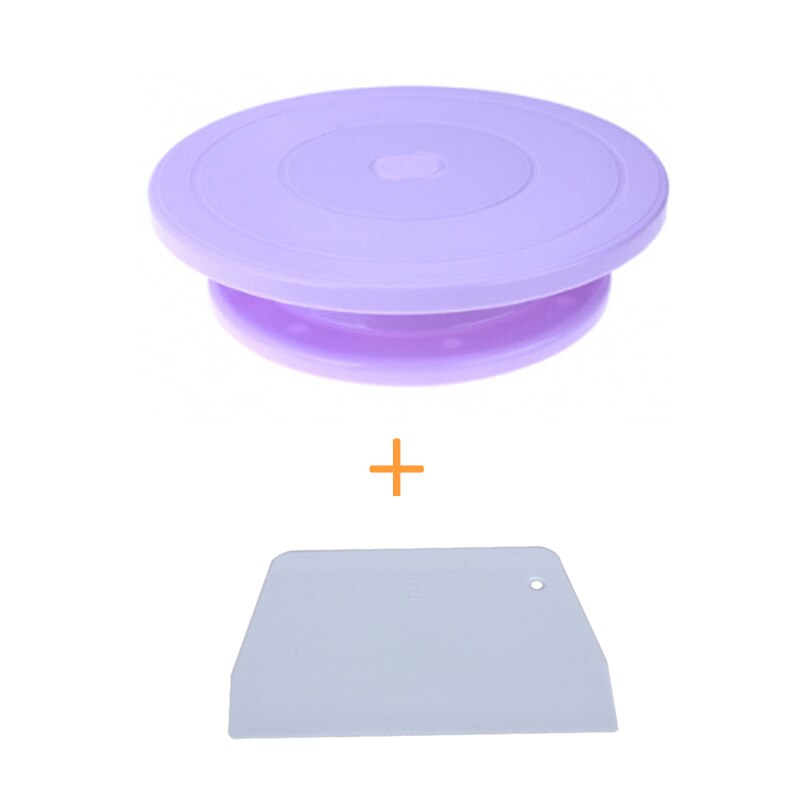 Best Plastic Icing Turntable Cake Decorating Stand Rotaing Cake Stand Spinner Revolving Cakes Turntable for Decoration 132: Purple