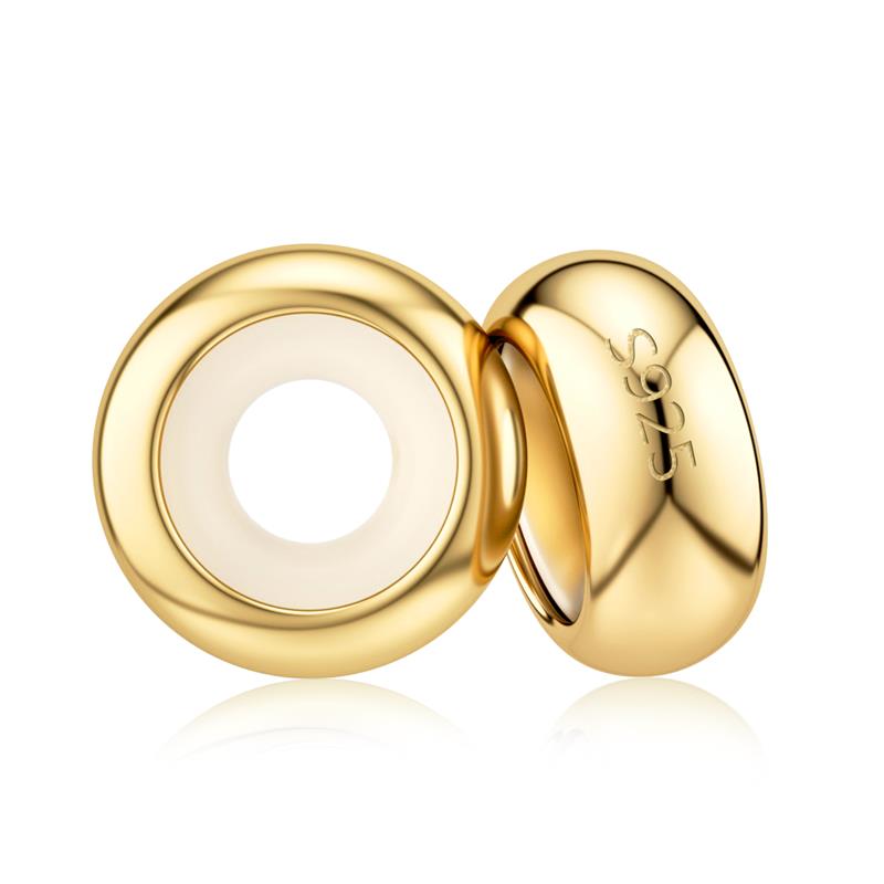 2pcs/Lot Round Spacer Beads Silicone Rubber Smooth Spacer Stopper Beads Fit Bracelet Bangle DIY Jewelry Making Charms 4 Color: 03