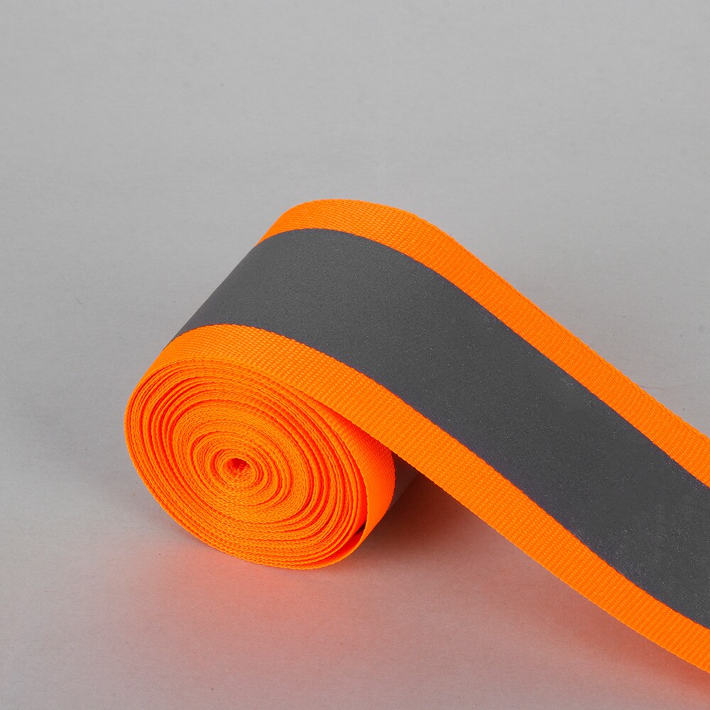 5M High Visibility Safety Reflective cloth DIY Fluorescent webbing sewing on Reflective Tape For Clothing Warning Safety Trim