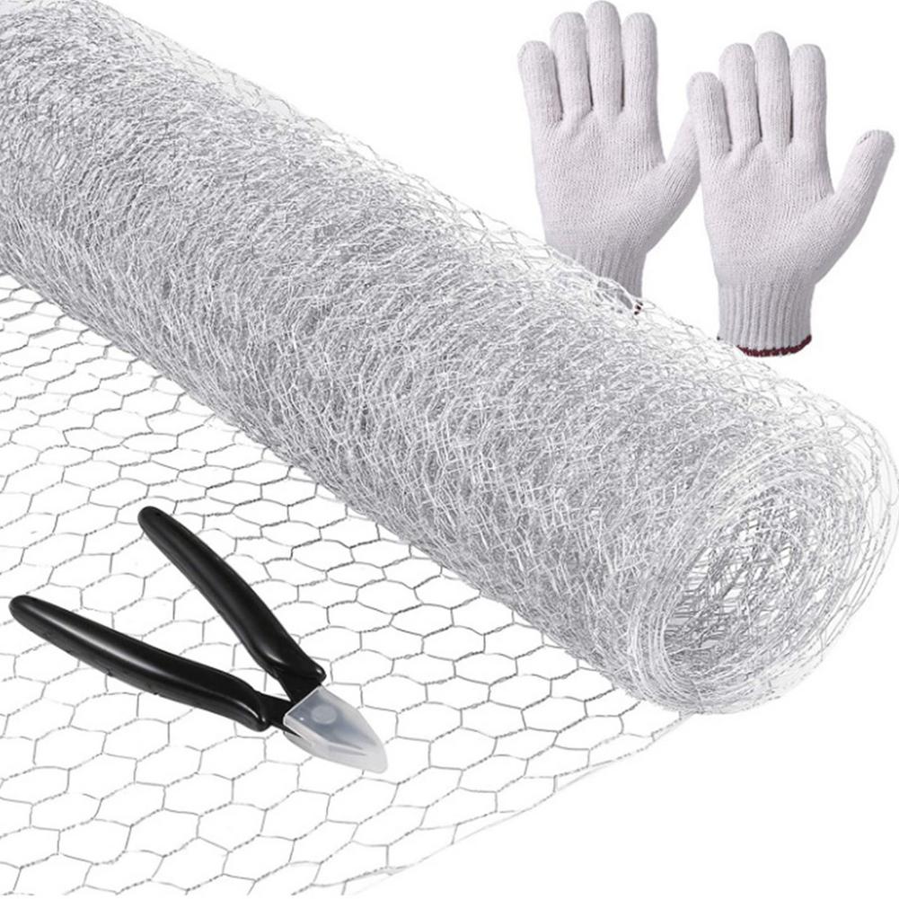 Zeshoekige Mesh Kip Draad Netto Crafting Wire Mesh Netting Met Kniptang Voor Outdoor Tuin Planten Yard Home Decoratie