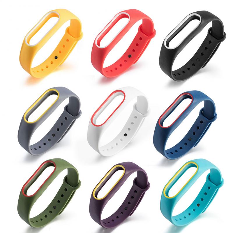 Correa de silicona para Xiaomi Mi Band 2, repuesto de pulsera, muchos colores, correa de reloj para Mi Band 2