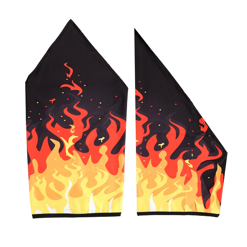 FORAUTO Soft Moto Half Mask Motorcycle Face Shield Breathable Face Mask Quick Drying Multifunctional: Red Flame