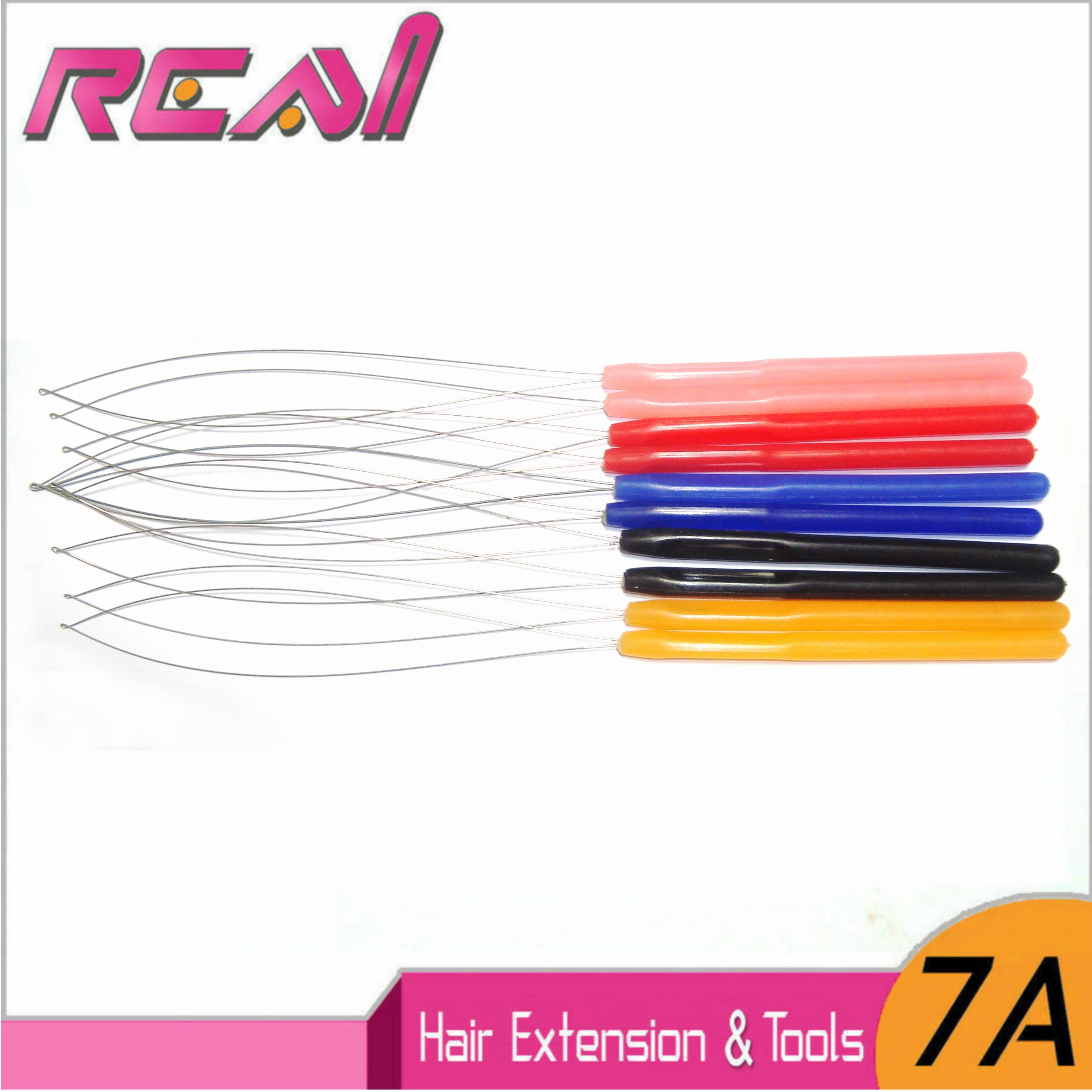 10 Stuks Plastic Haarverlenging Ez Trekken Loop Threader Micro Ring Haar Tools