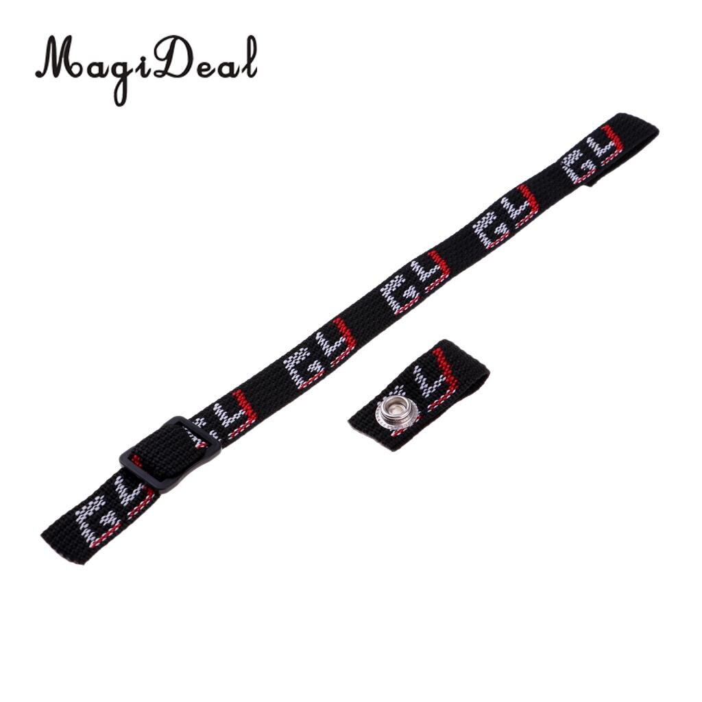 MagiDeal Universal Ice Hockey Helmet Replacement Chin Strap & Loop Combo with Single Snap Black Fastener Webbing Accessory