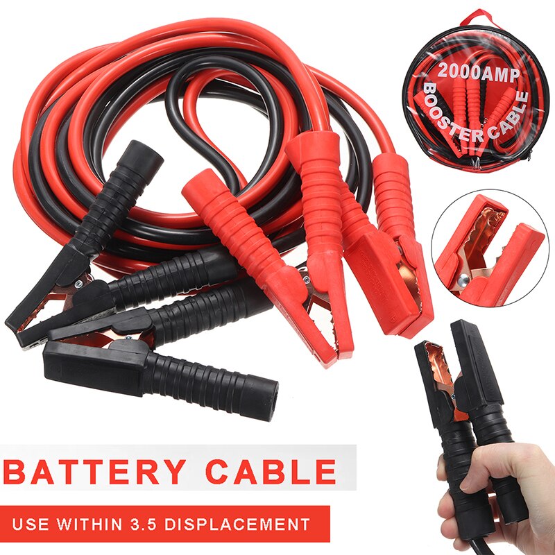4 Meter 2000A Car Battery Jump Leads Cable Jumper Emergency Power Starter Booster Car Electronics Battery Cable