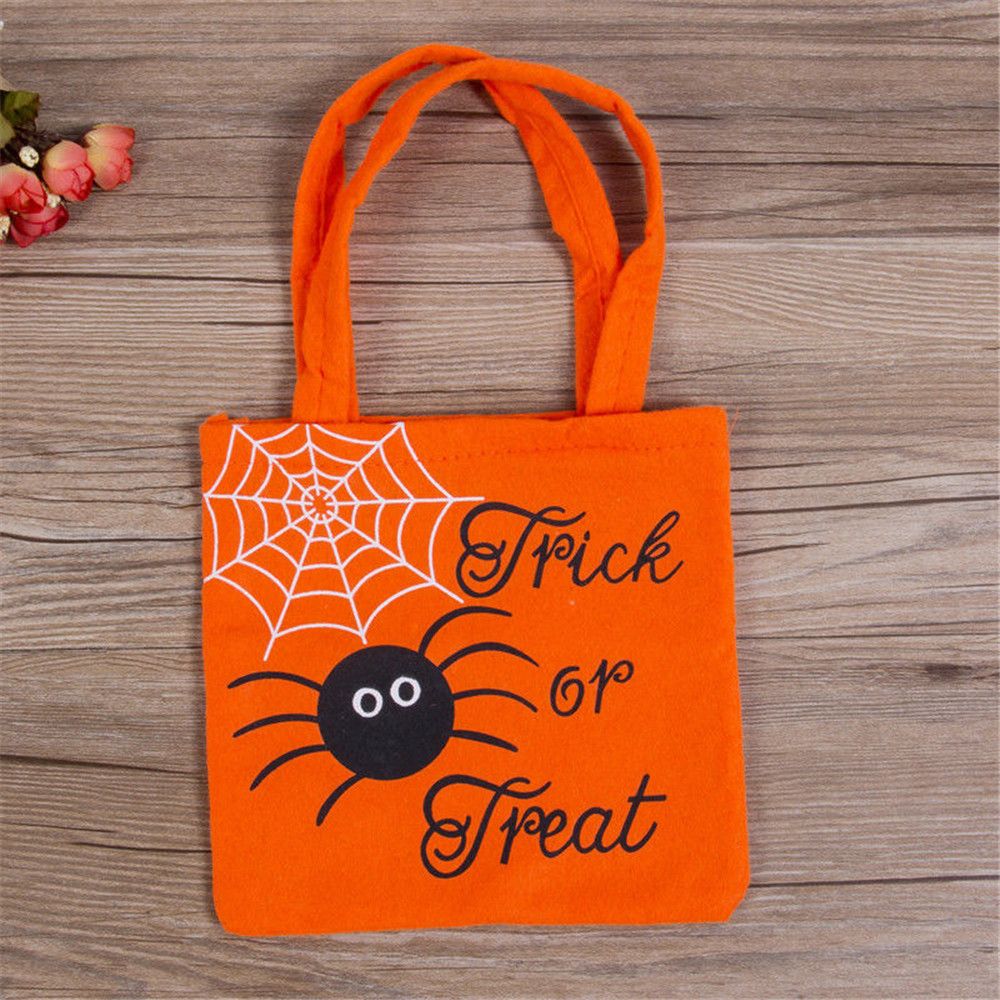 encantador Prop bolsa de caramelos de Halloween de dibujos animados de bruja Apple saco de bolsas Halloween suministros: E