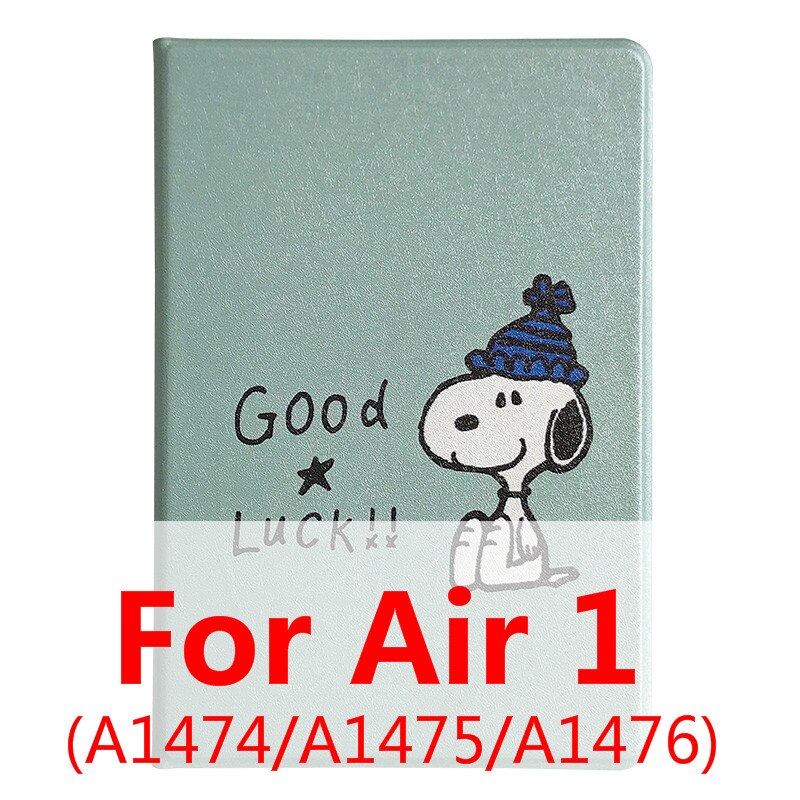 Tablet Case for iPad 10.2" 7th Gen, 9.7" 5th/6th Gen, Air 1/2/3, Pro 9.7"/10.5" - PU Smart Cover: Air 1