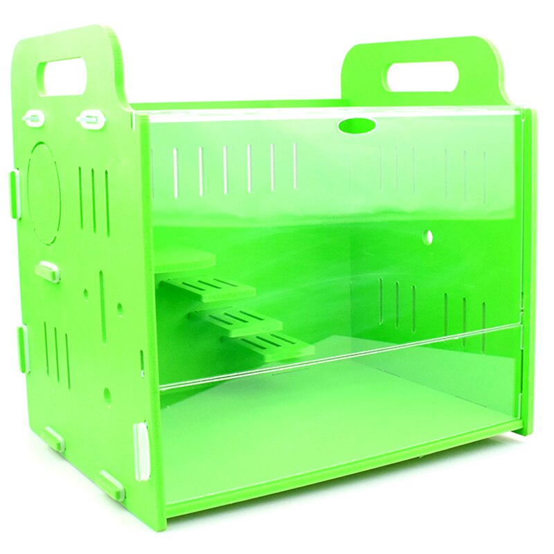 Hamster Cage Breathable Portable Hamster Habitat Pet Cage for Small Animals Hamster Cage Villa Supplies: Green / S