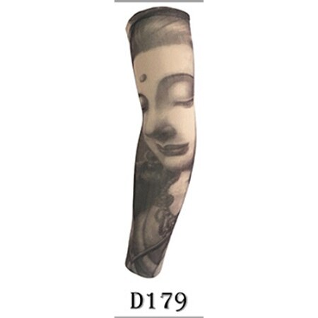 Ismuff unisex sommar utomhus solskydd solskydd skyddskod hög elasticitet andas tatuering tryck arm ärm: D179