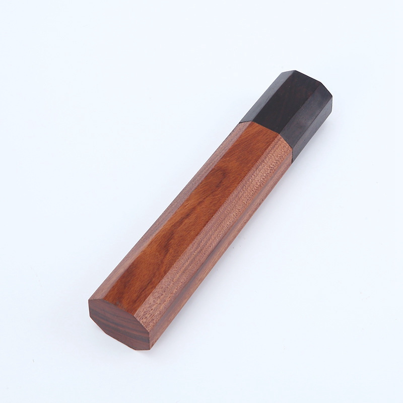 Japanischer kochmesser griff diy küchenmesser umwelt freundliches holz messer, das details zubehör achteckiger griff macht