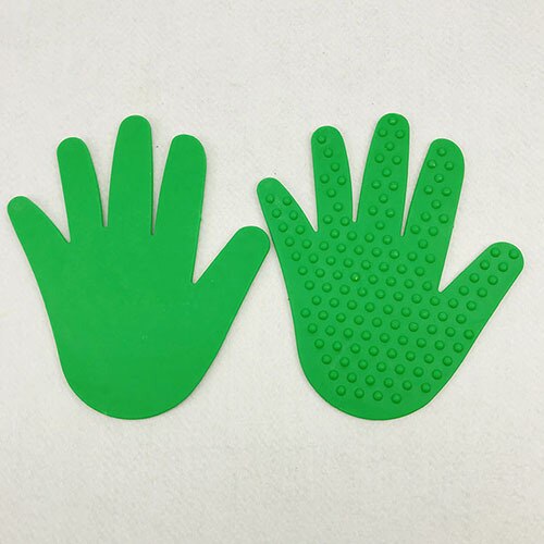 Børn håndfødder sensorisk spil spil pædagogisk legetøj til børn, der kravler, hopper aktivitet, udendørs indendørs børnehave, prop, legetøj: Grøn hånd 2 stk
