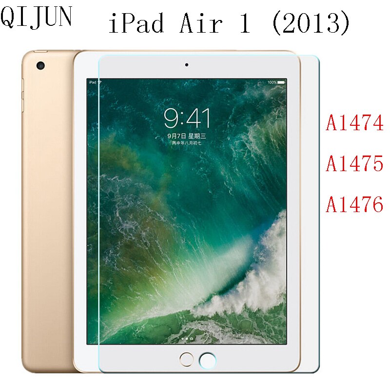 Para iPad Air Pro Mini 1 2 3 4 5 6 7 8 9 11 12.9 Anti-Scratch Protetor de Tela de Vidro Temperado Para O iPad 9.7 10.2 10.5 Pro 11 12.9: iPad Air 1