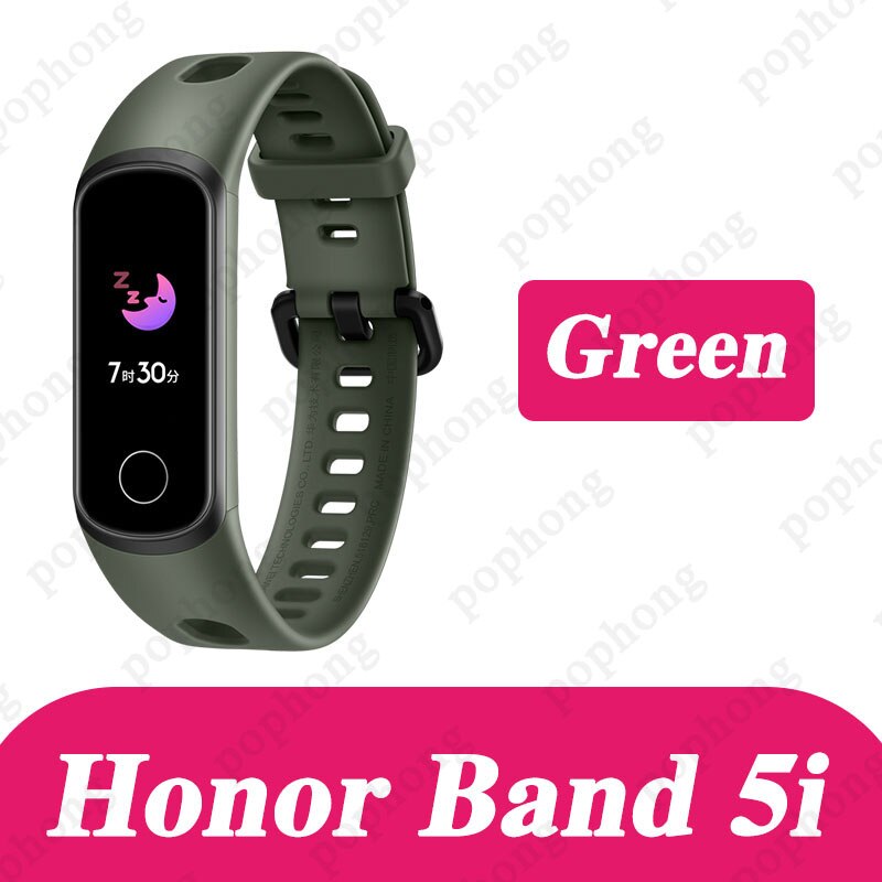 Huawei Honor Band 5i Smartband sang oxygène coeur rage ftness sommeil tracker USB Charge: band 5i Green