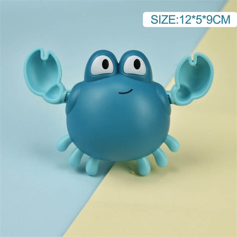 Baby Bath Toys 0 12 Months for Kids Swimming Pool Water Game Wind-up Clockwork Animals Crab Frog for Children Water Toys: Blue Crab