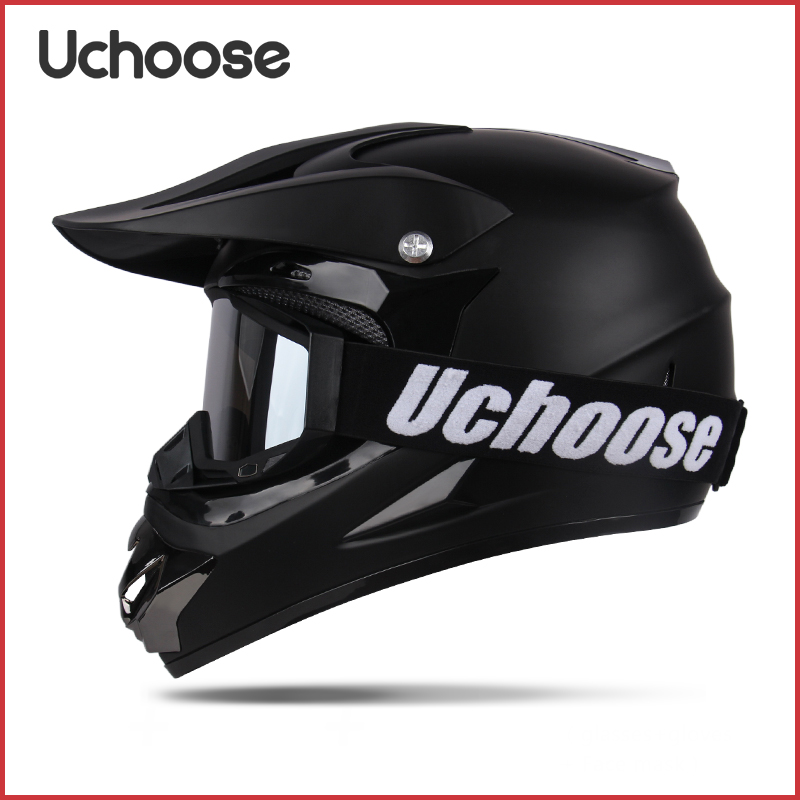 Goggle UCHOOSE Motorcycle Helmet Motocross Off Road Helm Children Off-road Casque Capacete De Motocicleta: Khaki / S