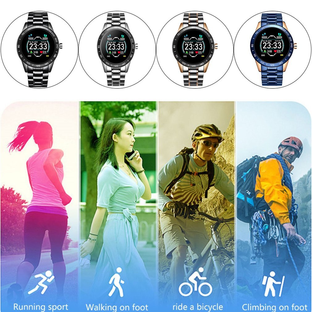 Stalen band multifunctionele smartwatch informatieherinnering meerdere sportmodellen smartwatch detectie met één klik