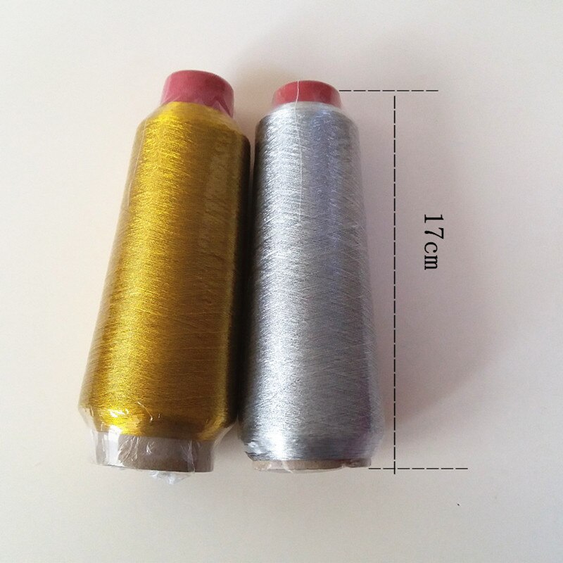XUNZHE Gold / silver Computer Cross-stitch Threads Durable Overlock Sewing Machine Line Textile Metal Yarn Woven Line 2300 m