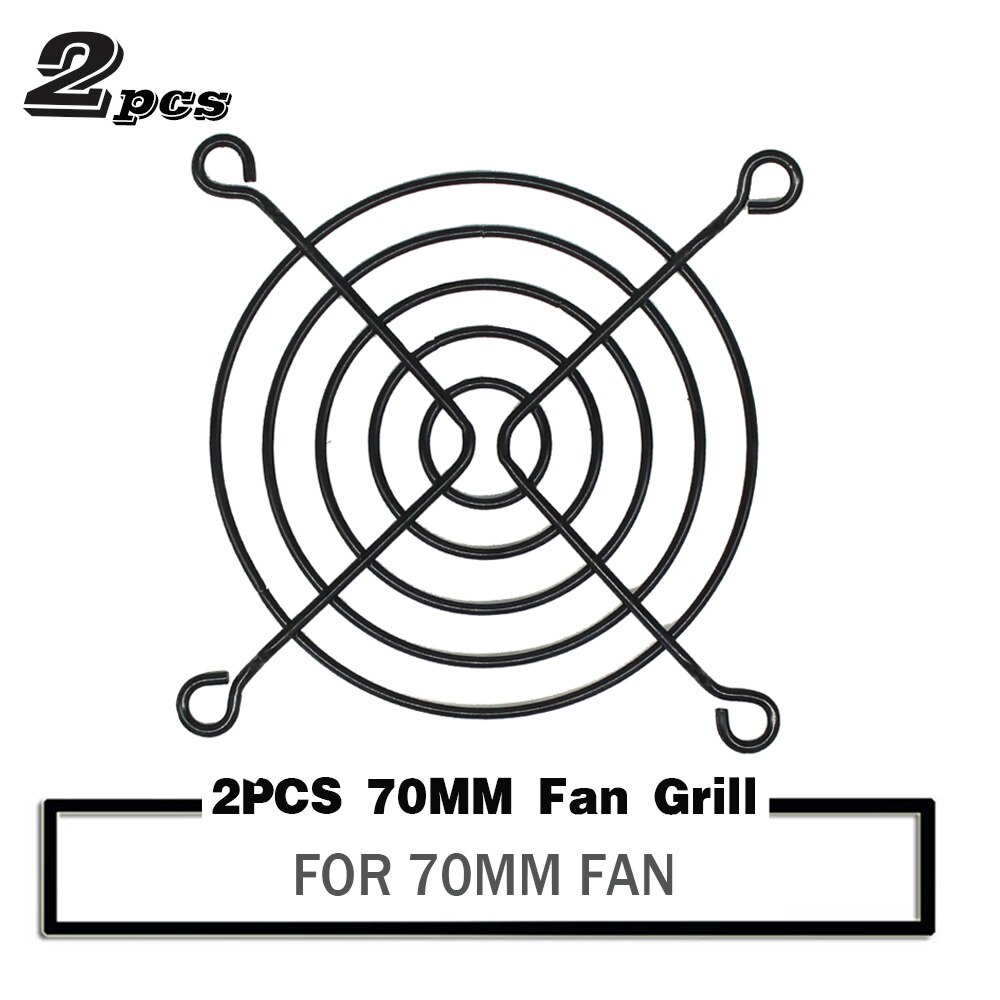 2 Stuks 60 Mm 80 Mm 90 Mm 92 Mm 120 Mm 140 Mm Fan Grills Metalen Mesh Vinger Guard beschermende Netto Fan Grill Computer Case Fan Grill: 2PCS 70MM Grills