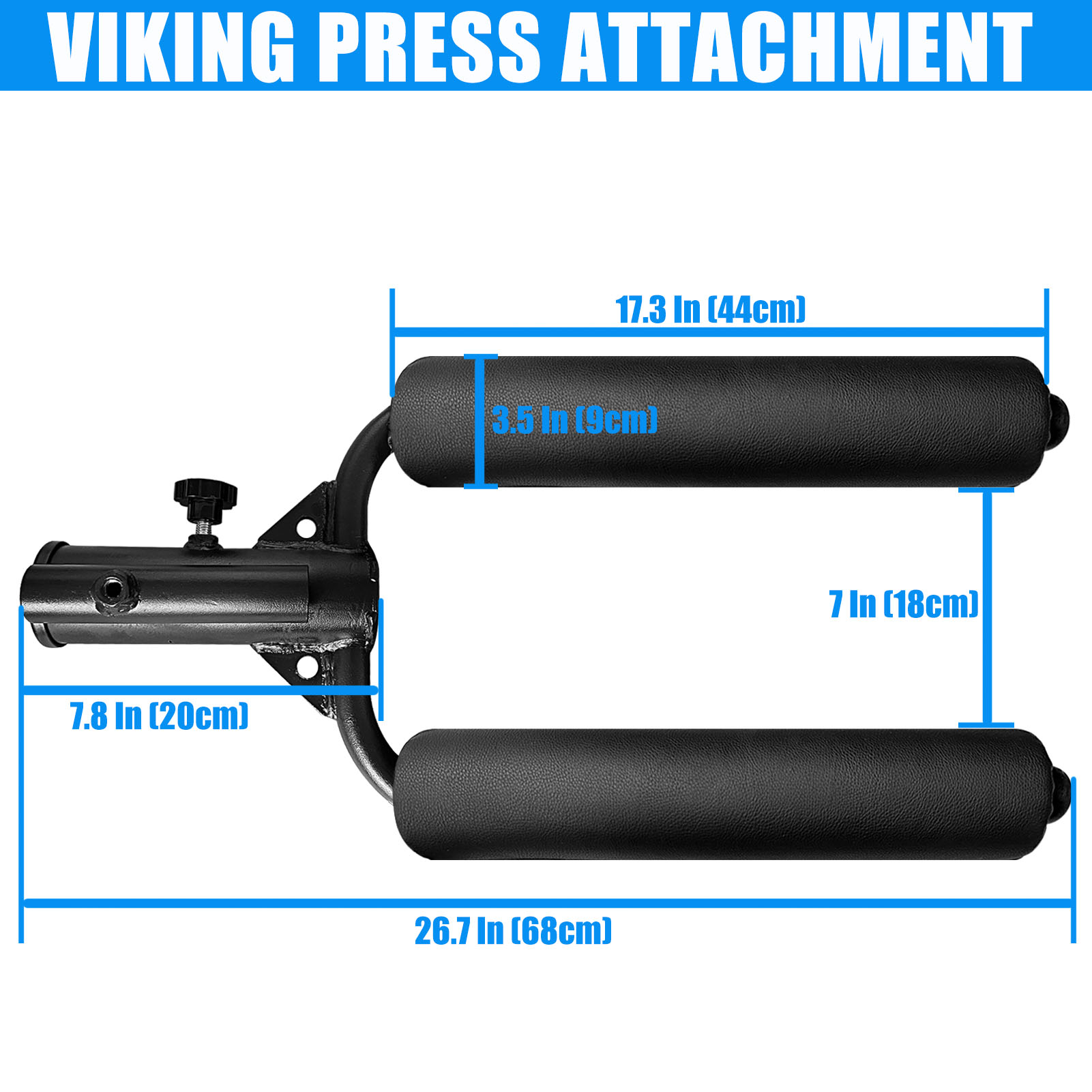 Home Gym Shoulder Press Bar For 25/50mm (1/2 Inches) Barbell Rod,T-bar,Row,Back Attachment,Weightlifting Deadlift,Squat Handle