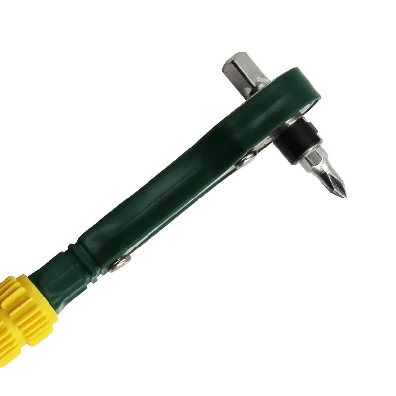 Mini 1/4 Wrench Tools Head Screwdriver Pole 6.35mm Inner Hexagon Ratchet Socket Green Carbon Steel Wrench Home Improvement