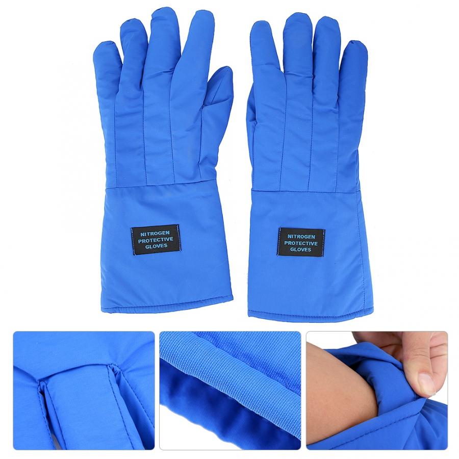 38cm Long Cryogenic Gloves Waterproof Low Temperature Resistant Liquid Nitrogen Liquid Nitrogen Gloves Protective Gloves