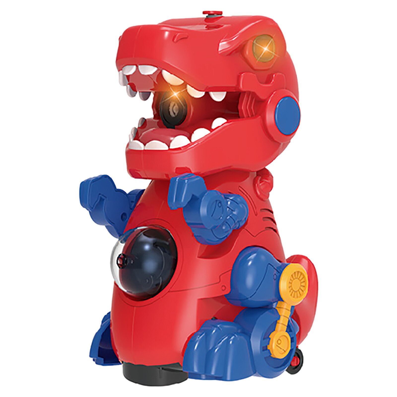 Zeep Bulbles Machine Elektrische Dinosaurus Lopen Automatische Bubble Party Bruiloft Accessoires Muziek Verlichting Speelgoed (50Ml): Rood
