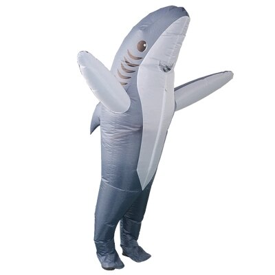 Oppustelige haj cosplay kostumer haj maskot kostume fancy kjole jakkesæt til voksne dyr store blå og grå halloween fest