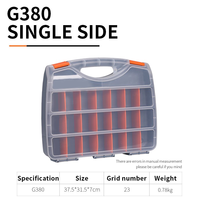 GREENER Plastic Portable Parts Box Screw Storage Box Metal Parts Hardware Tool Screwdriver Auto Repair Divided Material Tool Box: Medium G380