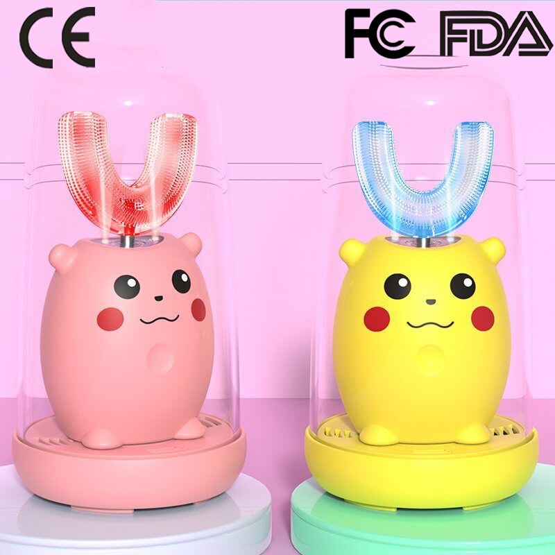 Smart Sonic Electric Toothbrush Kids Silicone Automatic Ultrasonic Tooth Brush Children Blue Light Teeth Brush 360 U XaoMi Home