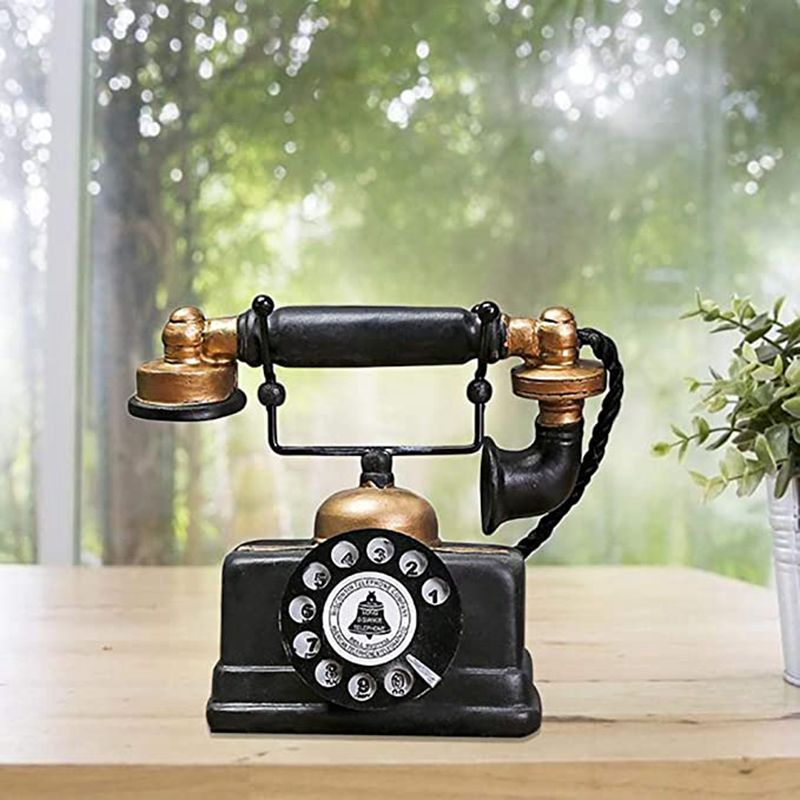 Home Decorative Antique Old-fashioned Telephones Desktop Ornaments European Retro Style Desktop Landline Telephone Model
